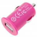 Adaptador de carregamento de carro elegante + cabo USB Set para iPhone 3 3G/3GS/4/iPod - Rosa (12 V)