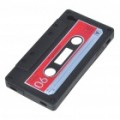 Exclusivo Retro Cassette Tape silício caso protetor para iPhone 4 - preto