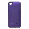 Elegante 1900mAh bateria recarregável de Backup externo Case para iPhone 4 - roxo