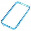 0.4 mm Ultrathin caso protetor de Frame de pára-choques completo corpo guarda + pano + Stand para iPhone 4 - azul