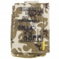 Saco de lona protetora com cinta & Carabiner Clip para iPhone 4 - cinza de camuflagem