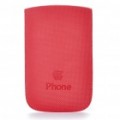 Protetor PU couro Case para o iPhone G 3/4 - vermelho