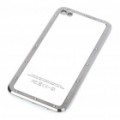 Elegante substituição Metal + plástico volta cobrir habitação Case para iPhone 4 - prata