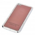 Elegante substituição Metal + plástico volta cobrir habitação Case para iPhone 4 - café