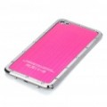Elegante substituição Metal + plástico volta cobrir habitação Case para iPhone 4 - rosa vermelha