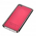 Elegante substituição Metal + plástico volta cobrir habitação Case para iPhone 4 - vermelho