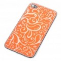 Elegante substituição Metal + plástico volta cobrir habitação Case para iPhone 4 - laranja