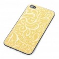 Elegante substituição Metal + plástico volta cobrir habitação Case para iPhone 4 - amarelo