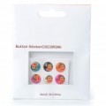 Paul Frank Cartoon figura padrão Home botão adesivos para iPhone 4/3GS/iPad (6-peça Pack)