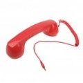 Exclusivo Retro estilo fone c / microfone + controle de Volume para o iPhone - vermelho (3,5 mm)