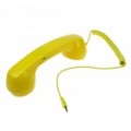 Exclusivo Retro estilo fone c / microfone + controle de Volume para o iPhone - amarelo (3, 5mm)