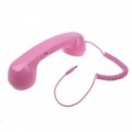 Exclusivo Retro estilo fone c / microfone + controle de Volume para o iPhone - Rosa (3,5 MM)