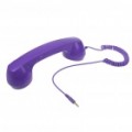 Exclusivo Retro estilo fone c / microfone + controle de Volume para o iPhone - roxo (3,5 mm)