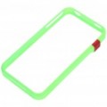 Ultrafinos moldura protetora do pára-choques, Full Body Guard + pano + Stand para iPhone 4 - verde