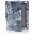 À moda Jeans listras estilo protetor PU couro Case para Apple iPad 2