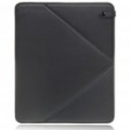 Slim protetora PU couro Case dobrado triângulo Stand titular para iPad 2 - preta