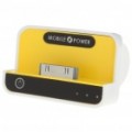1100mAh USB recarregável emergência alimentação carregador de bateria para iPhone 4/3 G/iPad/iPad 2 - amarelo