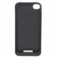 1400mAh recarregável externo bateria Back Case para iPhone 4 - preto