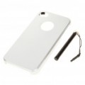 Alumínio volta caso protetor com caneta para iPhone 4 - prata