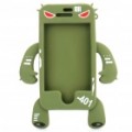 Exclusivo Monster estilo TPU caso protetor para iPhone 4 - verde