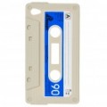 Exclusivo Retro Cassette Tape silício caso protetor para iPod Touch 4 - caqui