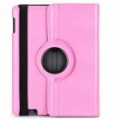 Protetora 360 grau rotação titular Snakeskin padrão PU couro Case para iPad 2 - Pink