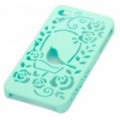 Elegante ocos plástico traseiro caso protetor para iPhone 4 - verde