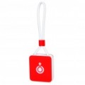 Compacta TF leitor de cartão com cabo de dados/carregamento para iPhone/iPod/iPad - vermelha (76 mm-cabo)