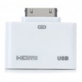 HDMI + adaptador USB para iPad 2/iPad/iPhone 4/iPod Touch 4 - branco