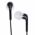 Moda fone de ouvido com microfone para iPhone 4/iPad - preto (3.5 mm Jack)