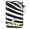 Bonito Zebra faixa padrão de imitação couro caixa protectora para iPhone3GS/4 de iPod Touch