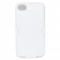 Caixa de plástico protetora com Clip de cinto para iPhone 4 - branco