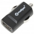 Mini carro cigarro Powered adaptador/carregador USB para iPhone/iPad/iPad 2 - preto (C.C. 5V)