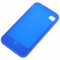 Capa de silicone protetora c / protetor de LCD + pano de Lavagem A + Kit anti-pó para iPhone 4 - azul