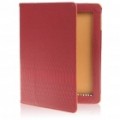 Crocodilo Grain PU couro Case protetora para Apple iPad 2 - vermelho