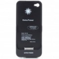 2350mAh recarregável Pack bateria externa para iPhone 4 - preto