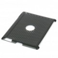 Malha protetora PC volta caixa de plástico com um pano da Lavagem A & protetor de tela para iPad 2 - preta