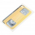 Exclusivo Videotape estilo protetor volta caso Skin adesivo para iPhone 4 - amarelo
