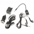 5-em-1 carregador e fone de ouvido Kit de acessórios para o iPhone 3G/3GS/4 - preta