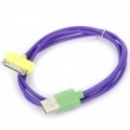 Cabo de carregamento/dados USB para iPhone 2G/3G/3GS/4 - Purple (95 CM-comprimento)