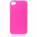 Elegante alumínio liga de volta caso protetor para iPhone 4 - Cherry Red