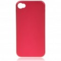 Elegante alumínio liga de volta caso protetor para iPhone 4 - vermelho