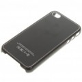 Elegante volta caso protetor para iPhone 4 - preto