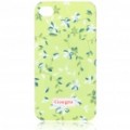 Lacado Shell Goegtu flor estilo protetora ABS Back Case para iPhone 4 - Primavera