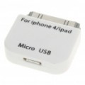 Micro adaptador de conversor de 5 pinosos para iPad/iPhone - branco