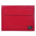 Moda protetora PU couro Bag Case para iPad/iPad 2 (Deep Red)