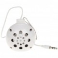 Kanen KM-80 Mini recarregável Music Speaker + fone de ouvido In-Ear para iPhone - branco (3.5 MM Jack)