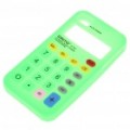 Exclusivo calculadora estilo Silicone volta caso protetor para iPhone 4 - verde