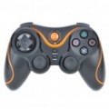 DualShock Bluetooth sem fios SIXAXIS Controlador para PS3 - preto + laranja