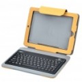 76-Chave Bluetooth v 2.0 Wireless teclado com dobradura couro Case para iPad 2 - Brown